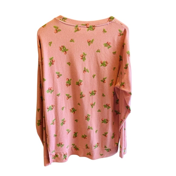 ⭐️ B.P. Pink Pilled Soft Strawberry Print Pullover - Picture 2 of 5